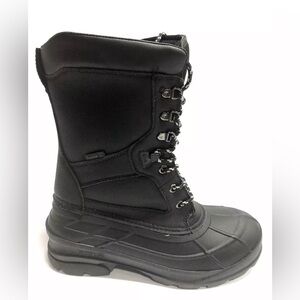 Kamik Men’s Nationpro, Black Waterproof Winter Boots, Size 9M